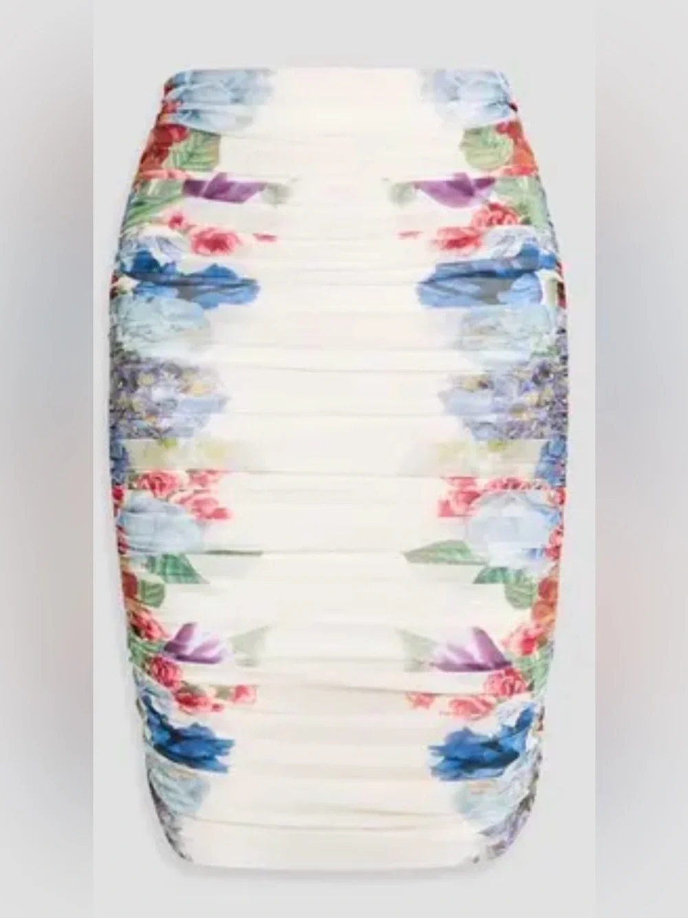 ALICE + OLIVIA Kennah Ruched Midi Skirt